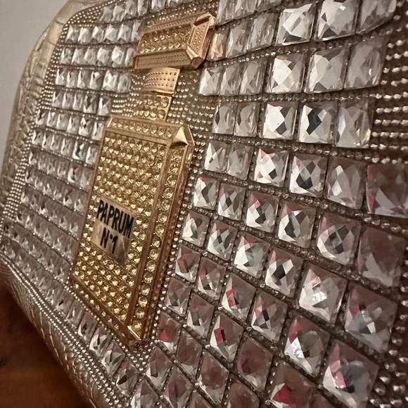 Gold Croc-Embossed Satchel - Picture 3 of 7